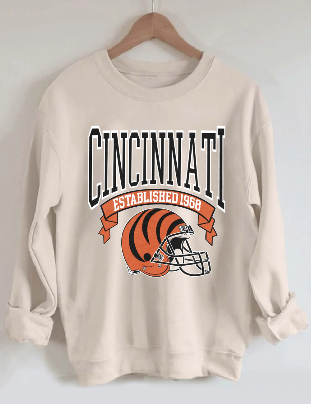 Est 1968 Cincinnati Bengals Football Sweatshirt