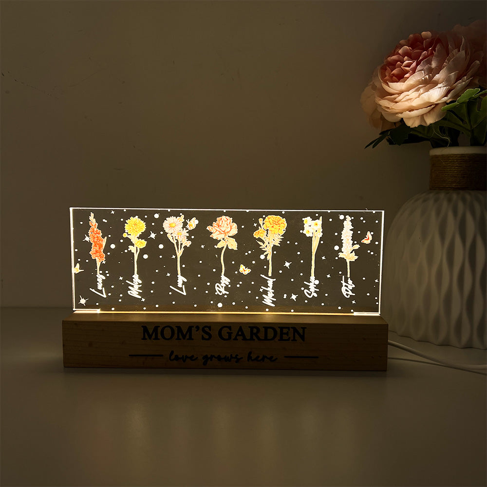 50%OFF⭐️Birth Month Flower Personalized LED Night Light