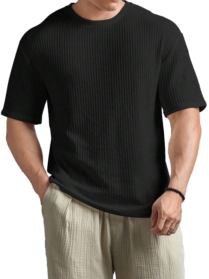 Men's Fashionable Basic Round Neck Short Sleeve T-Shirt