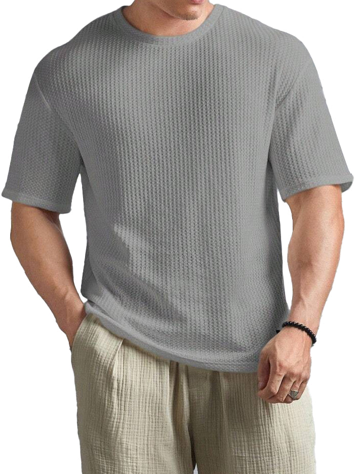 Men's Fashionable Basic Round Neck Short Sleeve T-Shirt