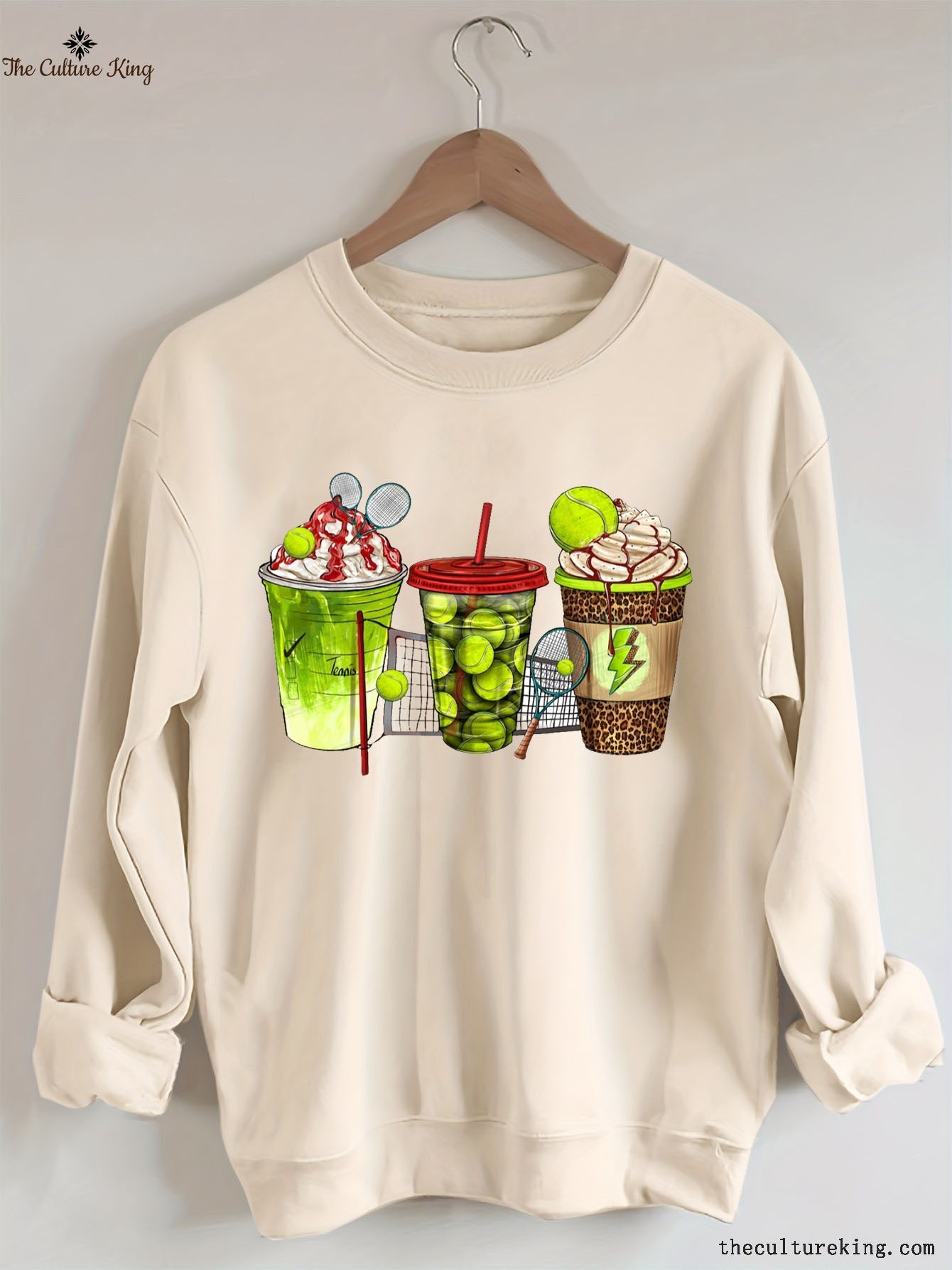 Tennis coffee cups Sweatshirt