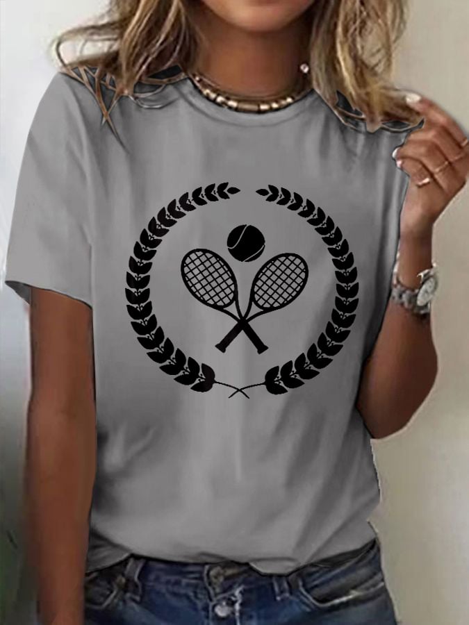 Women's Tennis Player Printed T-Shirt