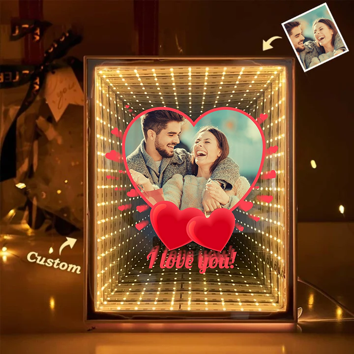 💖Customized Couple Photo Love Corridor Mirror Lamp