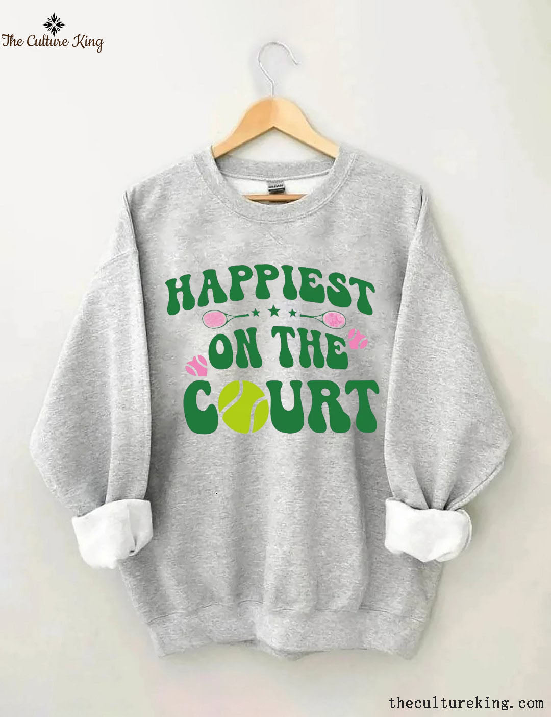 Happiest on The Court Tennis Sweatshirt