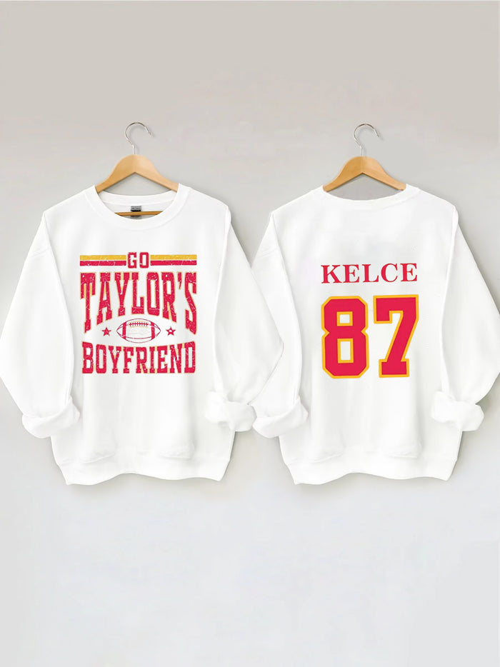 Go Taylor's Boyfriend  Chiefs Karma Football  Sweatshirt