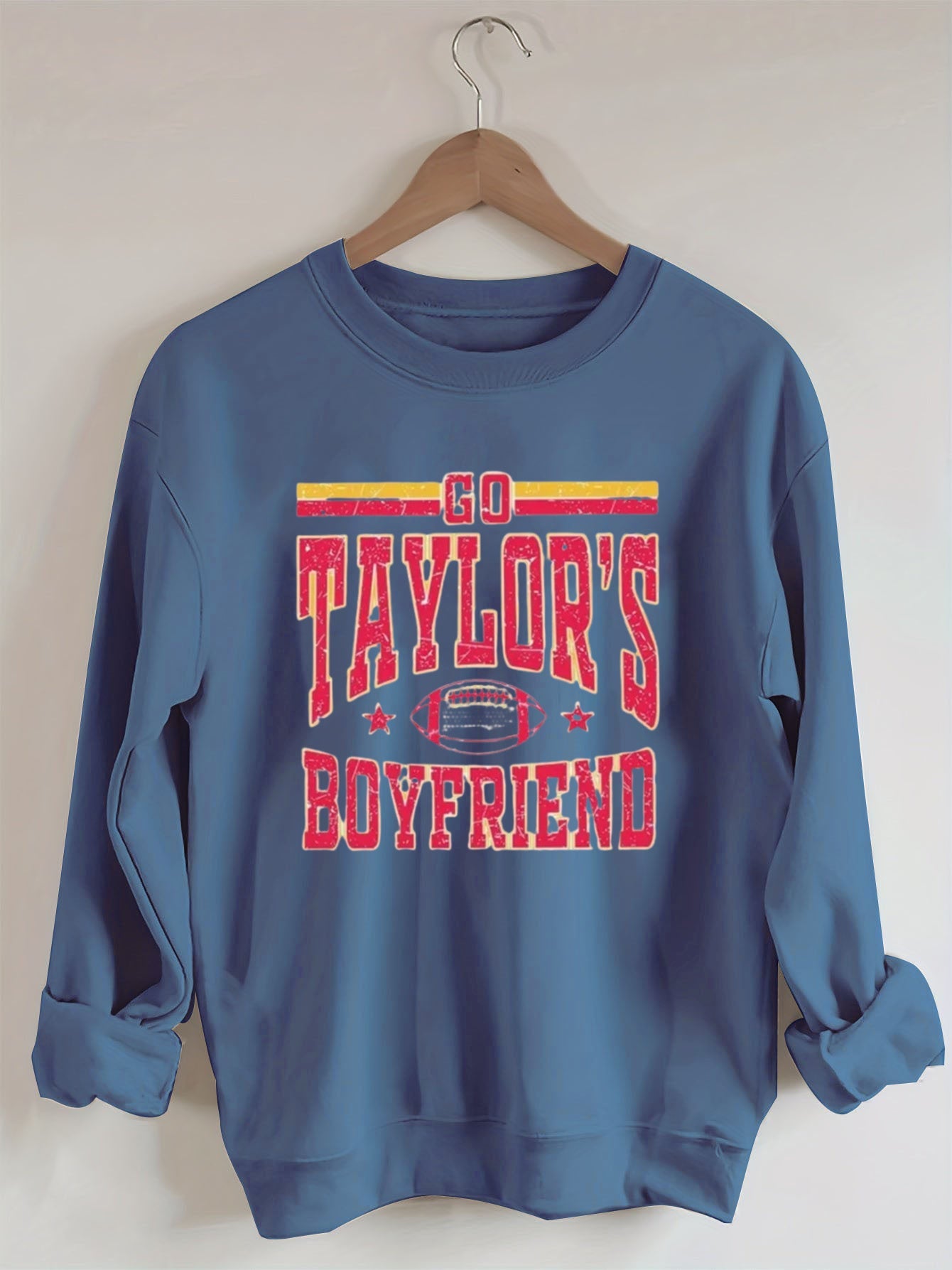 Go Taylors Boyfriend Football Sweatshirt
