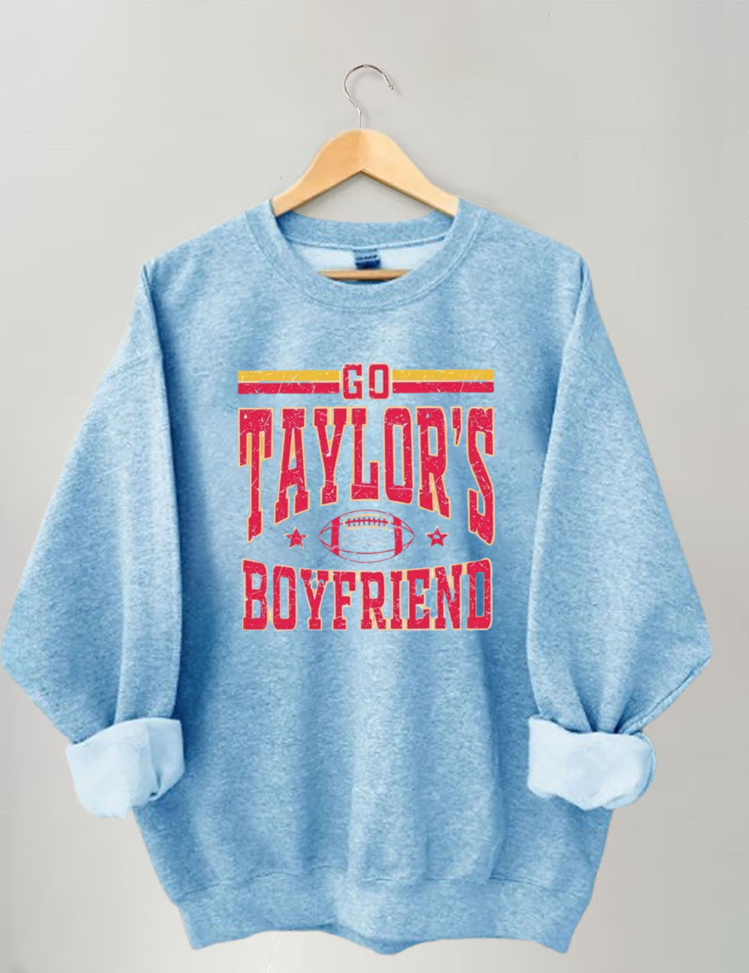 Go Taylors Boyfriend Football Sweatshirt