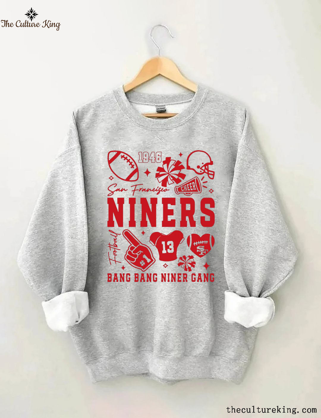 Bang Bang Niner Gang, Football Sweatshirt