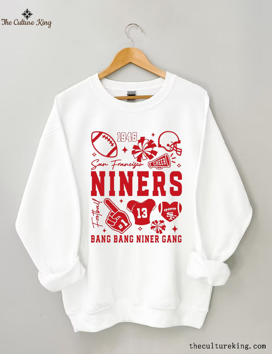 Bang Bang Niner Gang, Football Sweatshirt