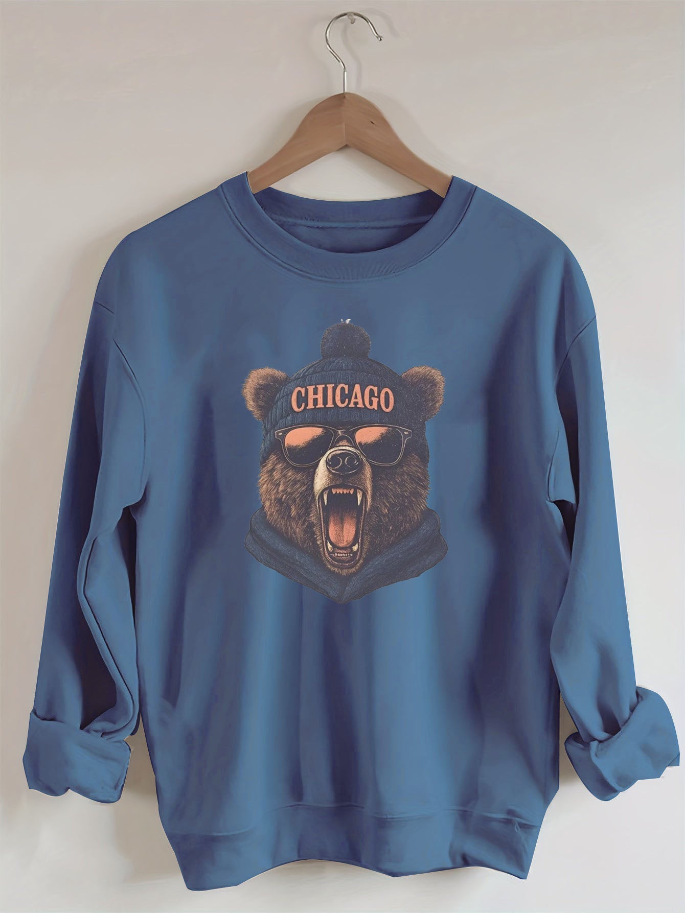 Retro Chicago Mascot Game Day Football Sweatshirt