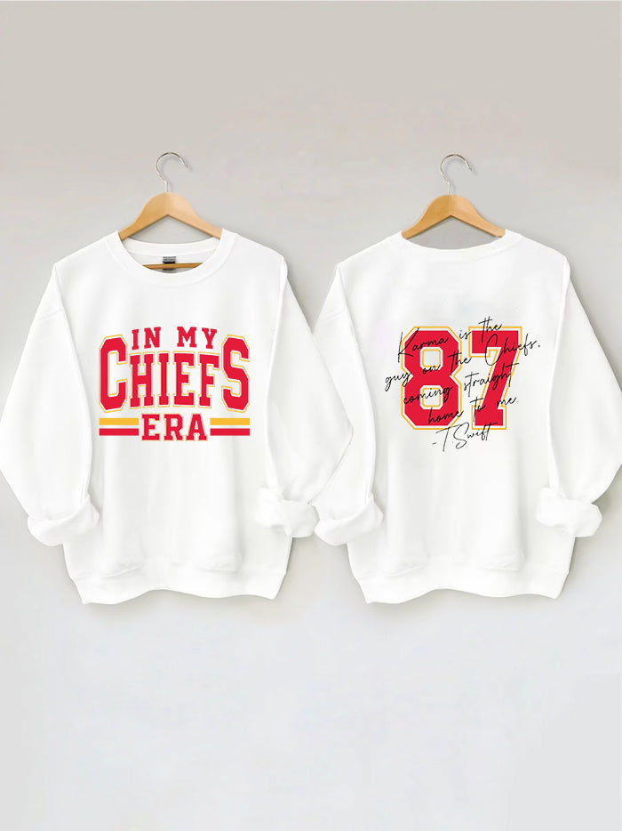 In My Chiefs Era，Karma 87 Football Sweatshirt