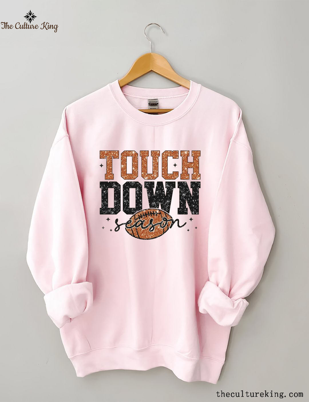 Touch Down Season Football Print Sweatshirt