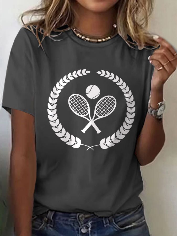 Women's Tennis Player Printed T-Shirt