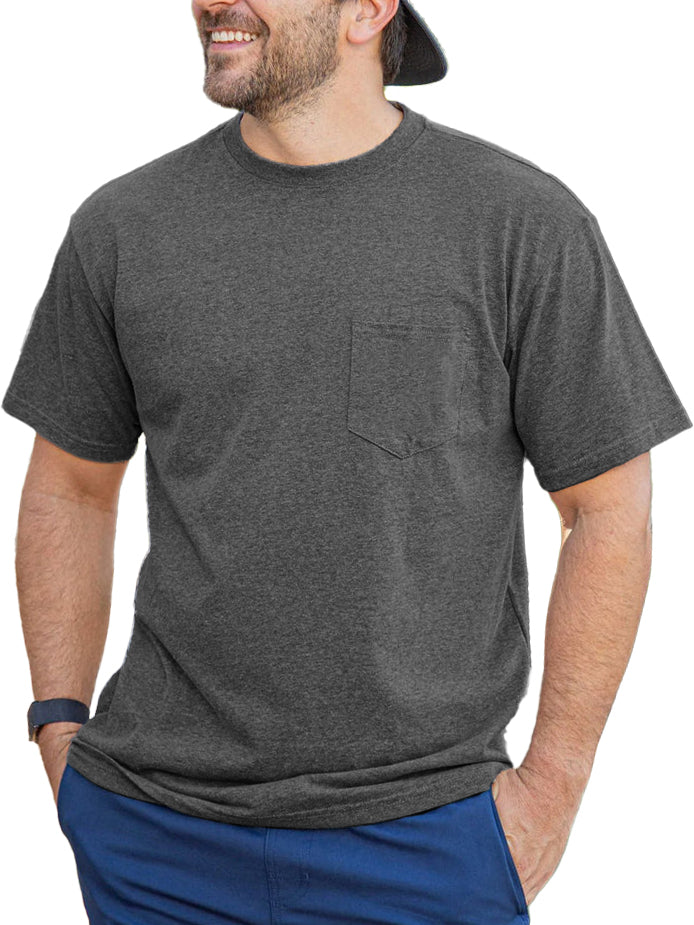 Men's Casual Solid Color Pocket Short Sleeve T-Shirt