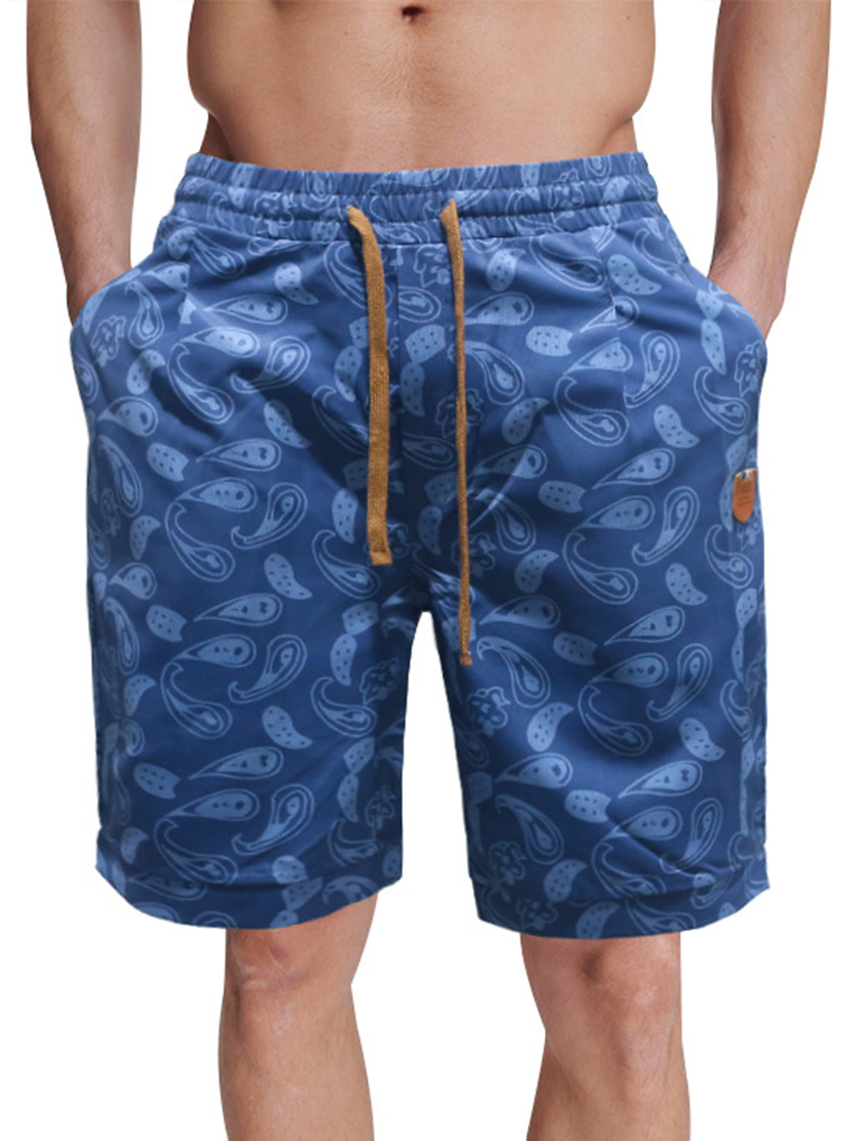 Men's Hawaiian Print Loose Beach Shorts