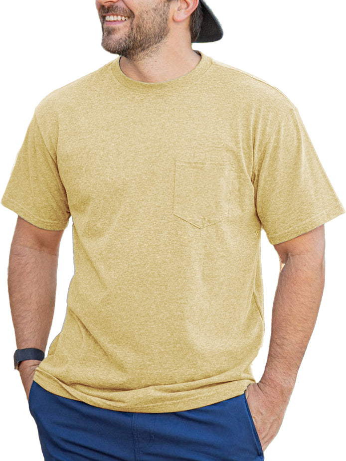 Men's Casual Solid Color Pocket Short Sleeve T-Shirt