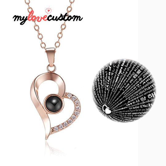 MyLoveCustom™ 100 Language I Love You Projection Necklace Gift Box ...