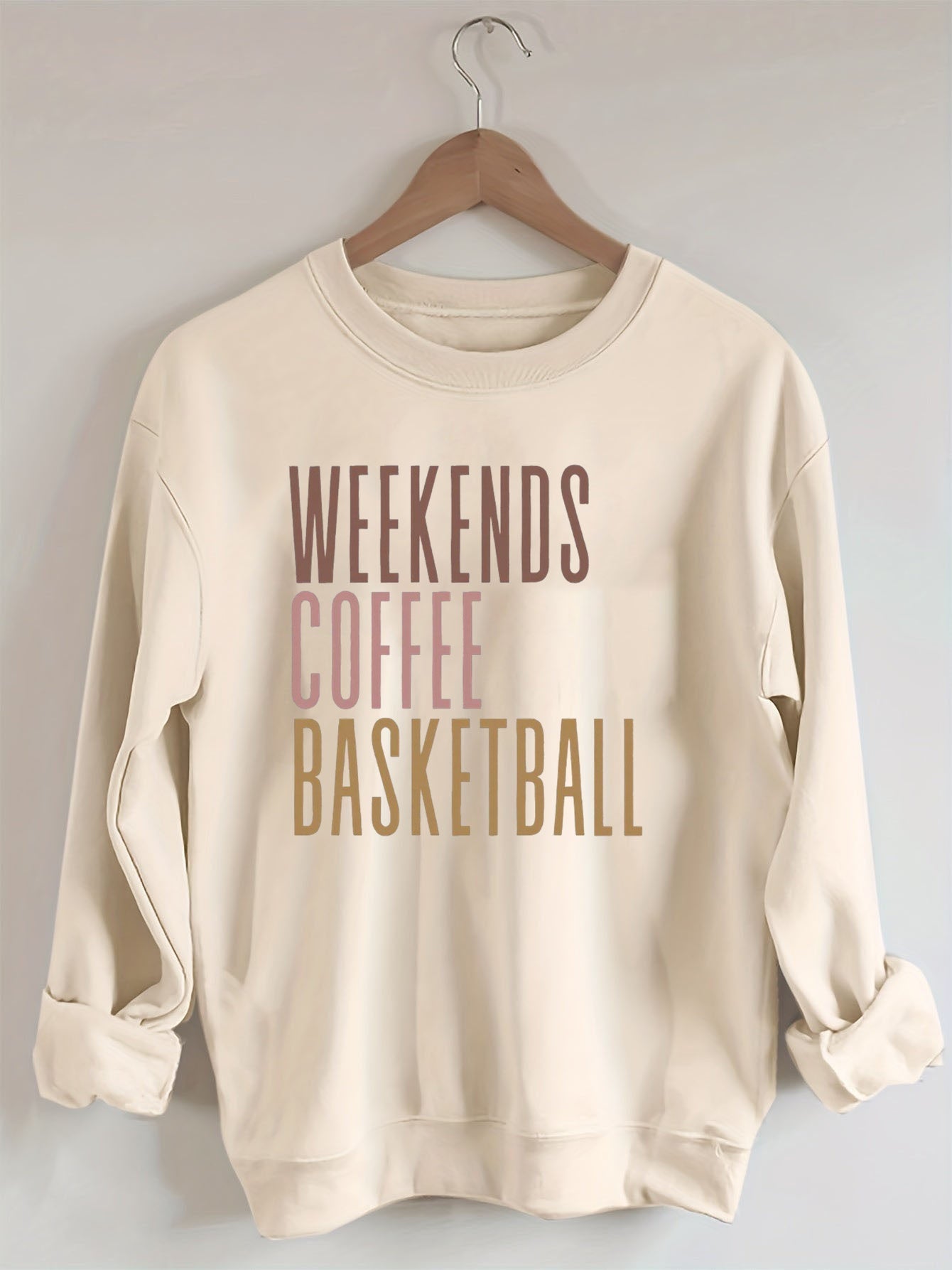 Weekends Coffee Basketball Sweatshirt