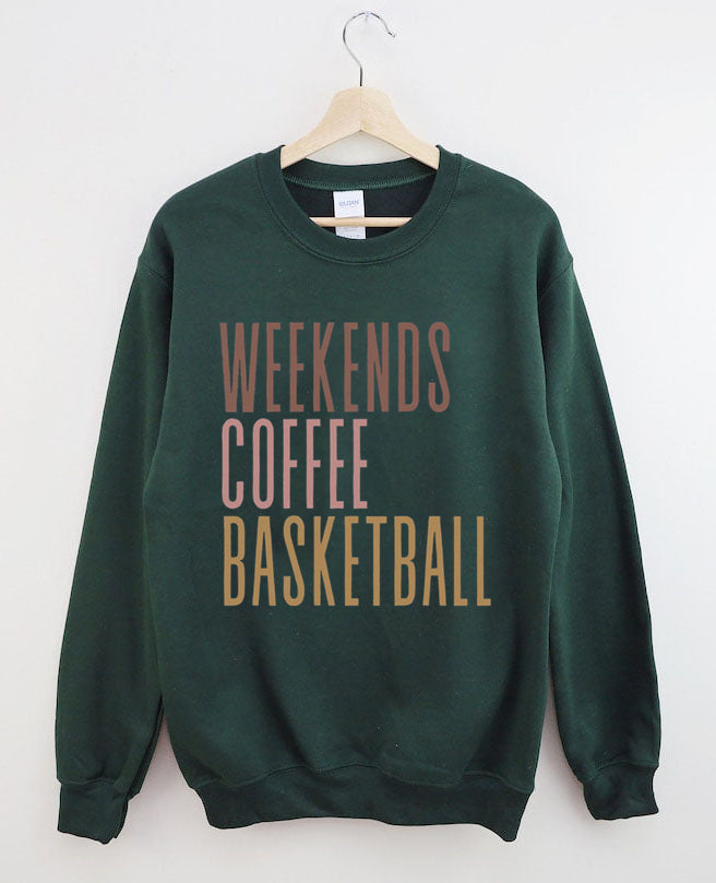 Weekends Coffee Basketball Sweatshirt