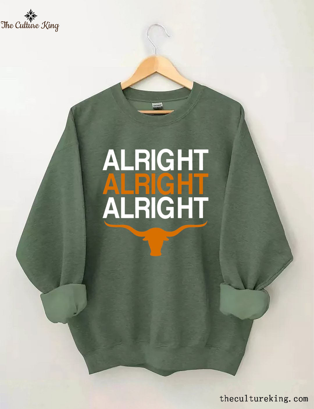 Texas Football Alright Alright Alright Long Horn Sweatshirt