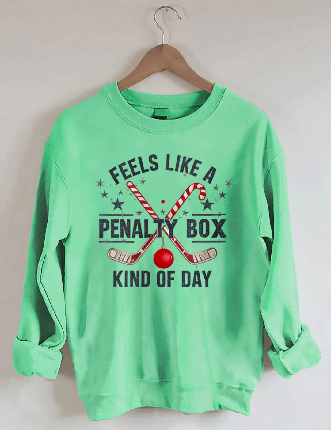 Hockey Penalty Box Christmas Sweatshirt.
