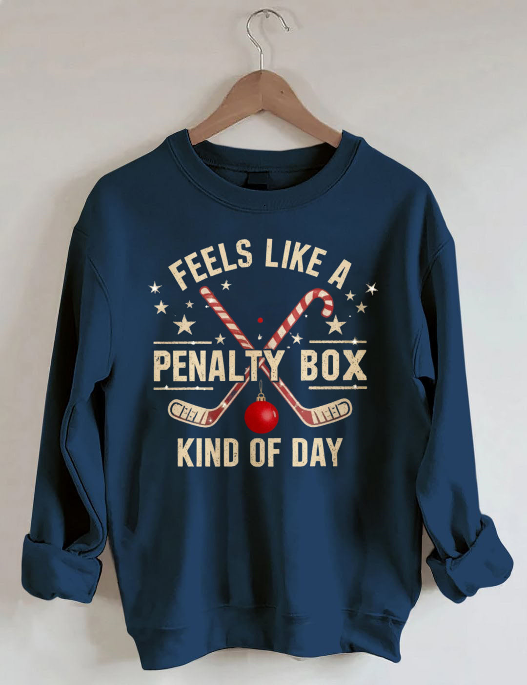 Hockey Penalty Box Christmas Sweatshirt.