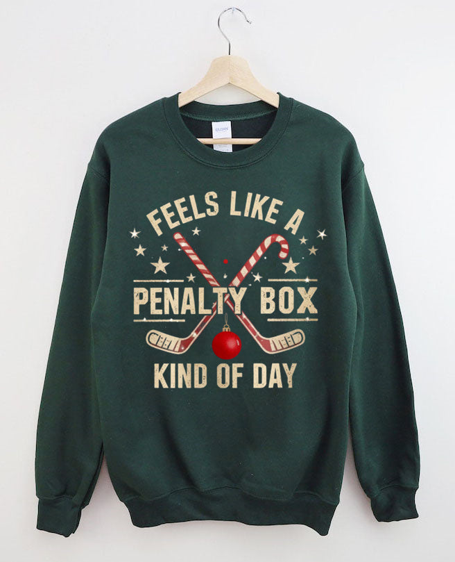 Hockey Penalty Box Christmas Sweatshirt.