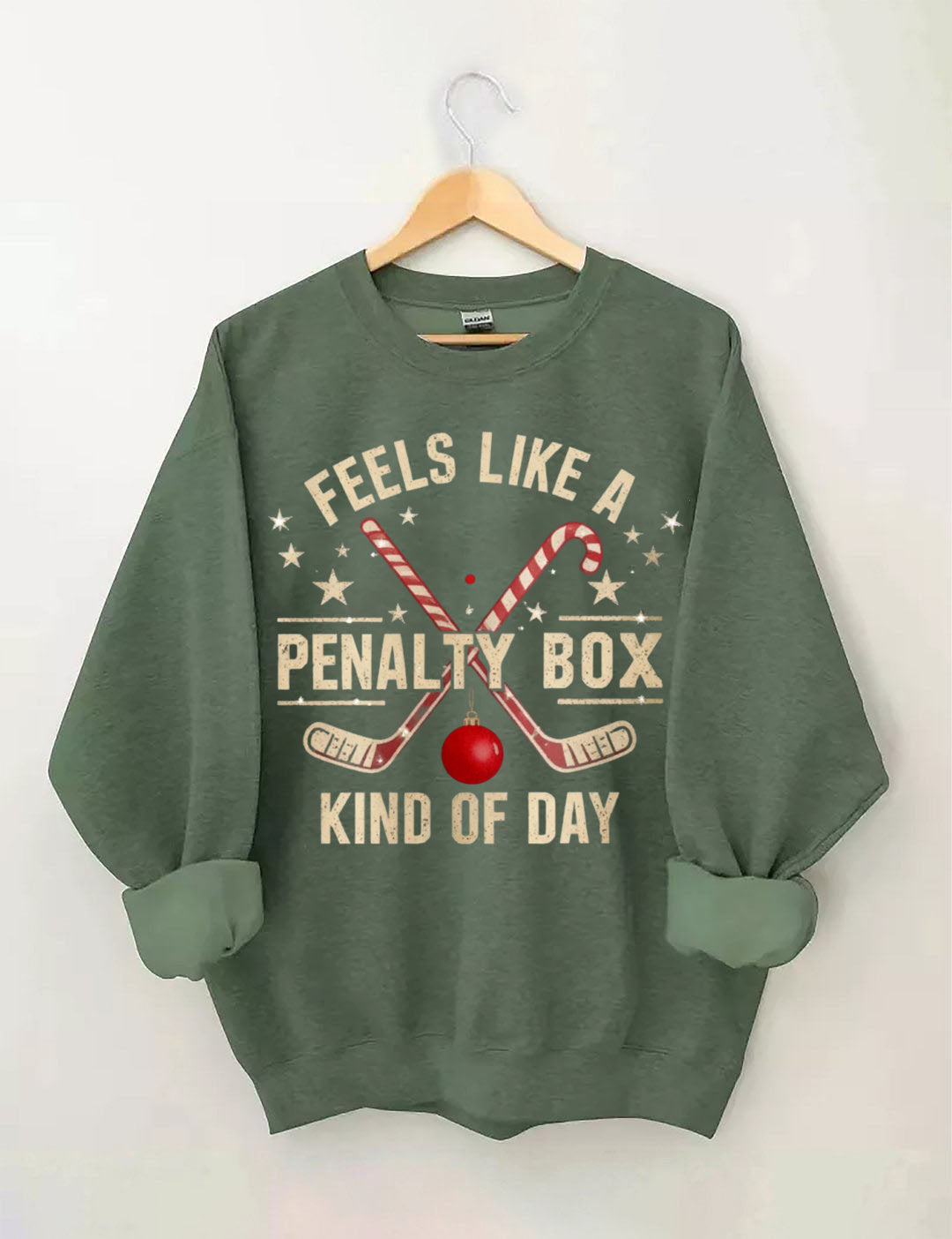Hockey Penalty Box Christmas Sweatshirt.