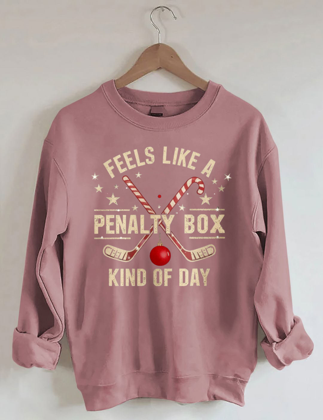 Hockey Penalty Box Christmas Sweatshirt.