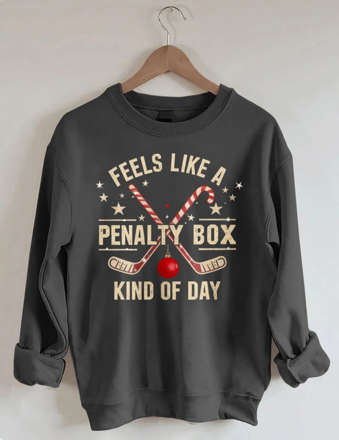 Hockey Penalty Box Christmas Sweatshirt.