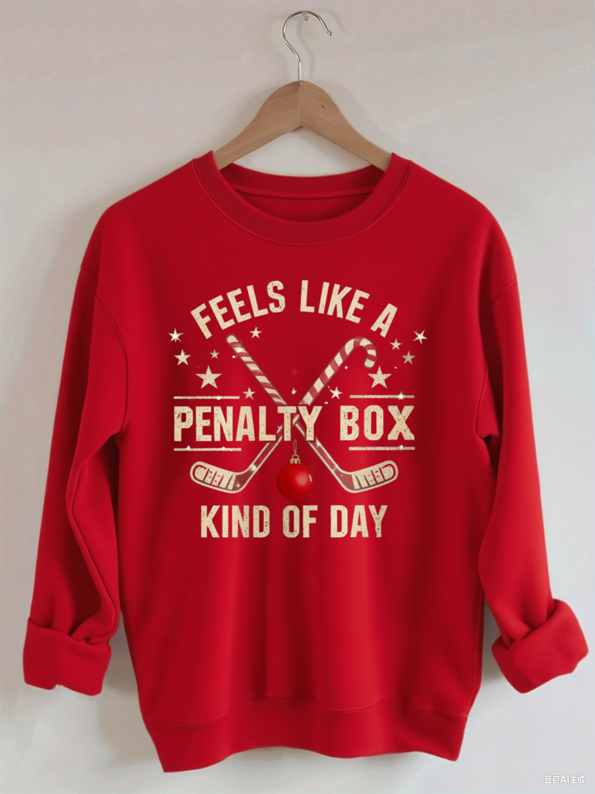 Hockey Penalty Box Christmas Sweatshirt.