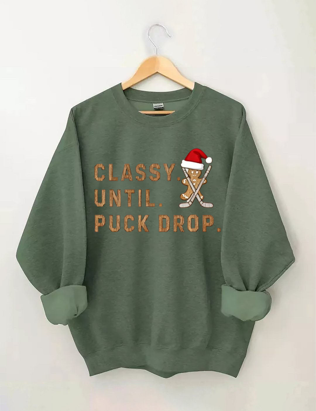 Christmas Cookie, Classy Until Puck Drop,Hockey Season Game Day Sweatshirt