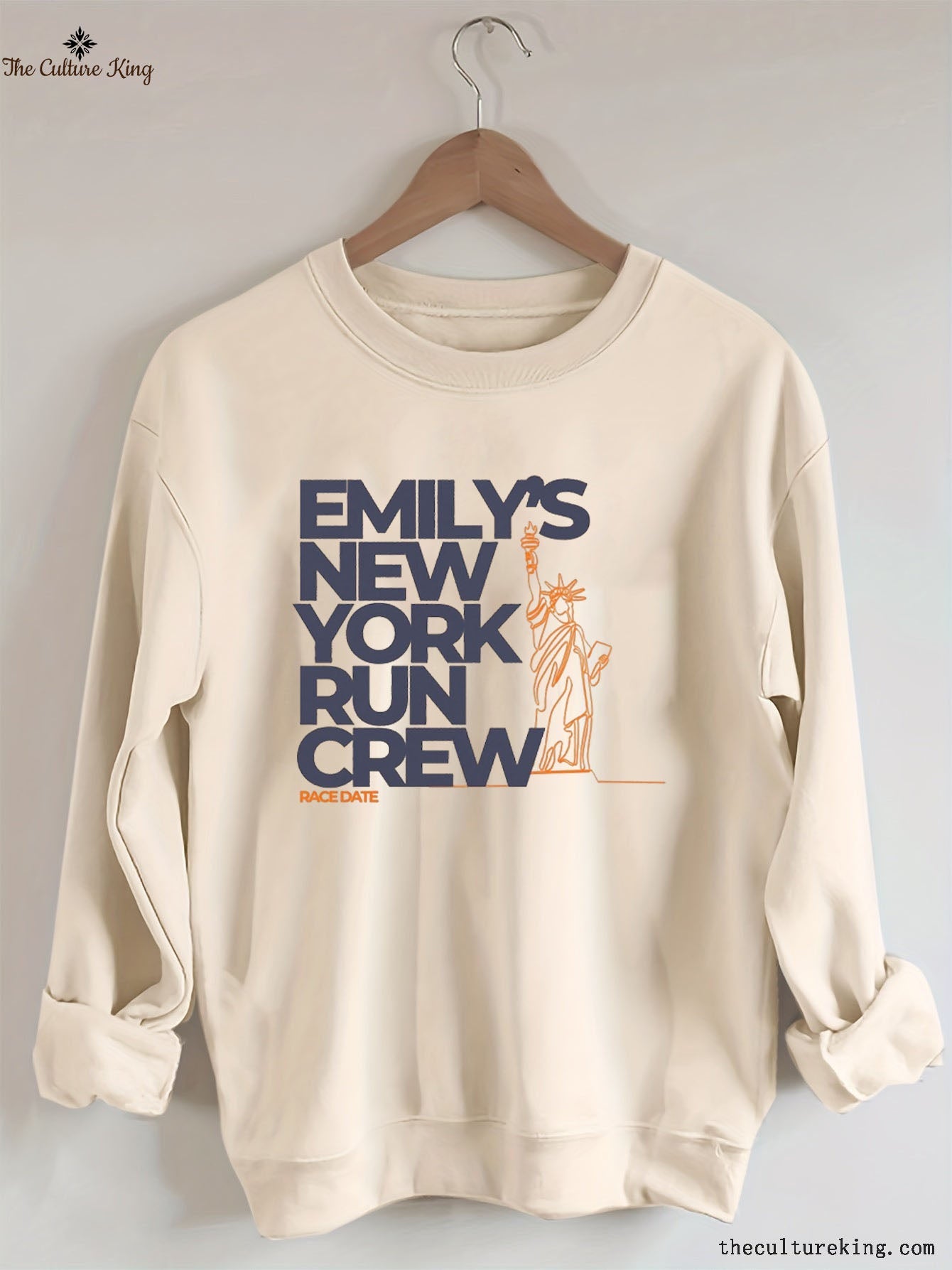 Personalized New York Running Support Crew Sweatshirt