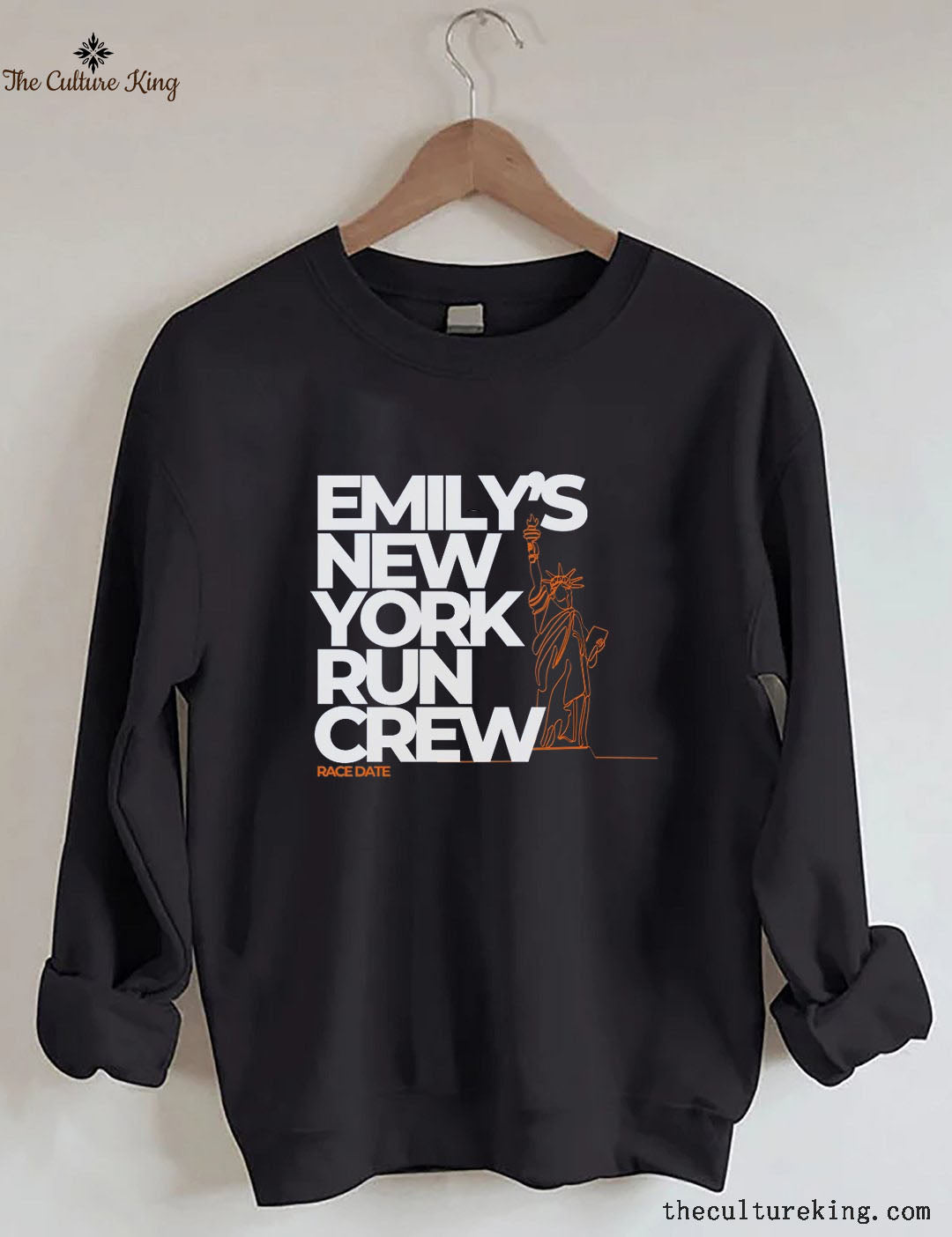 Personalized New York Running Support Crew Sweatshirt