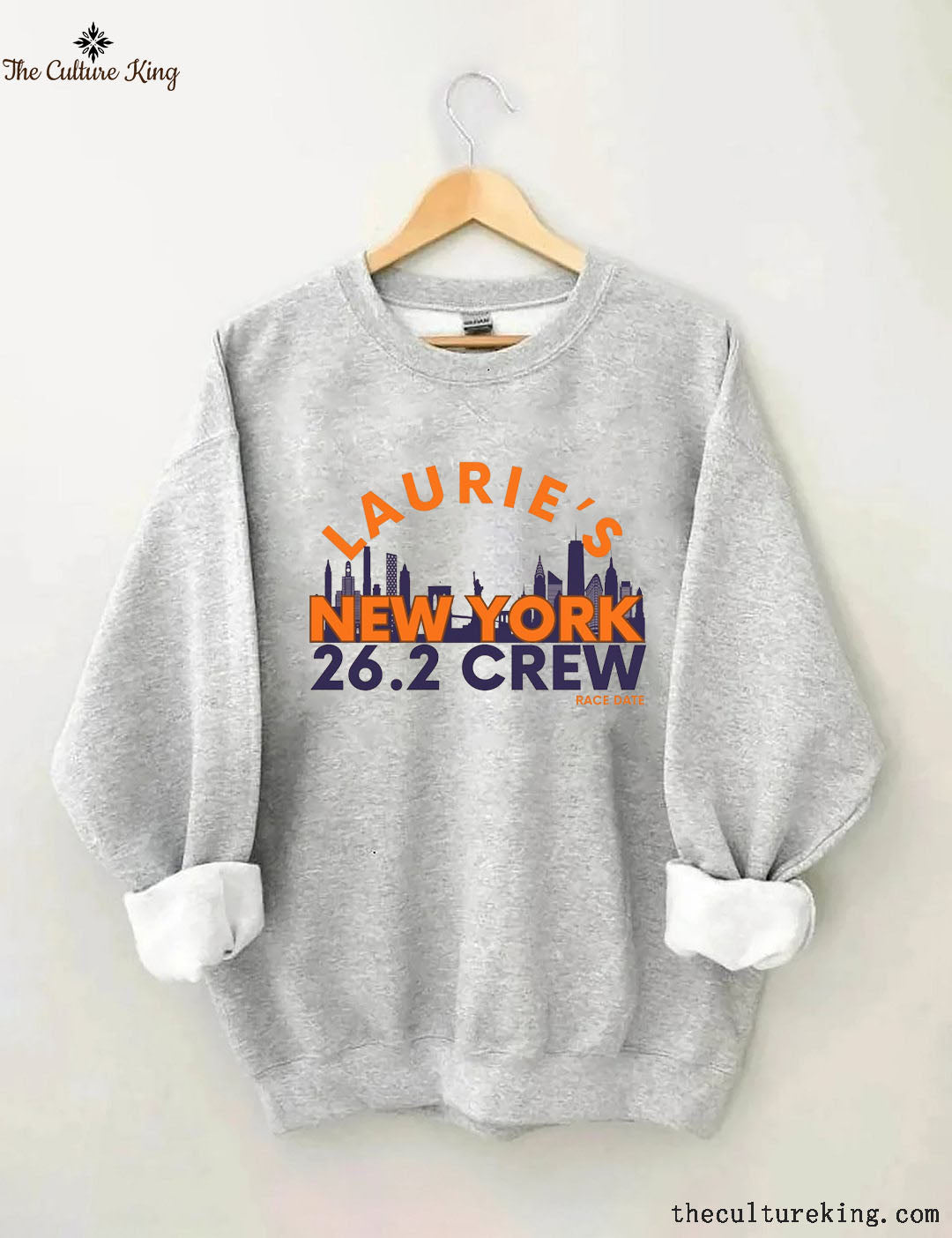 Personalized New York Running Support Crew Sweatshirt