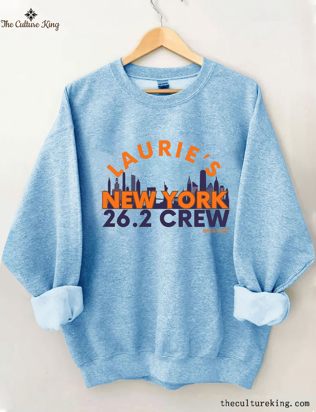 Personalized New York Running Support Crew Sweatshirt