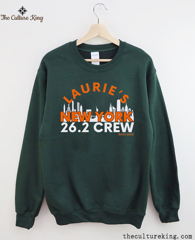 Personalized New York Running Support Crew Sweatshirt