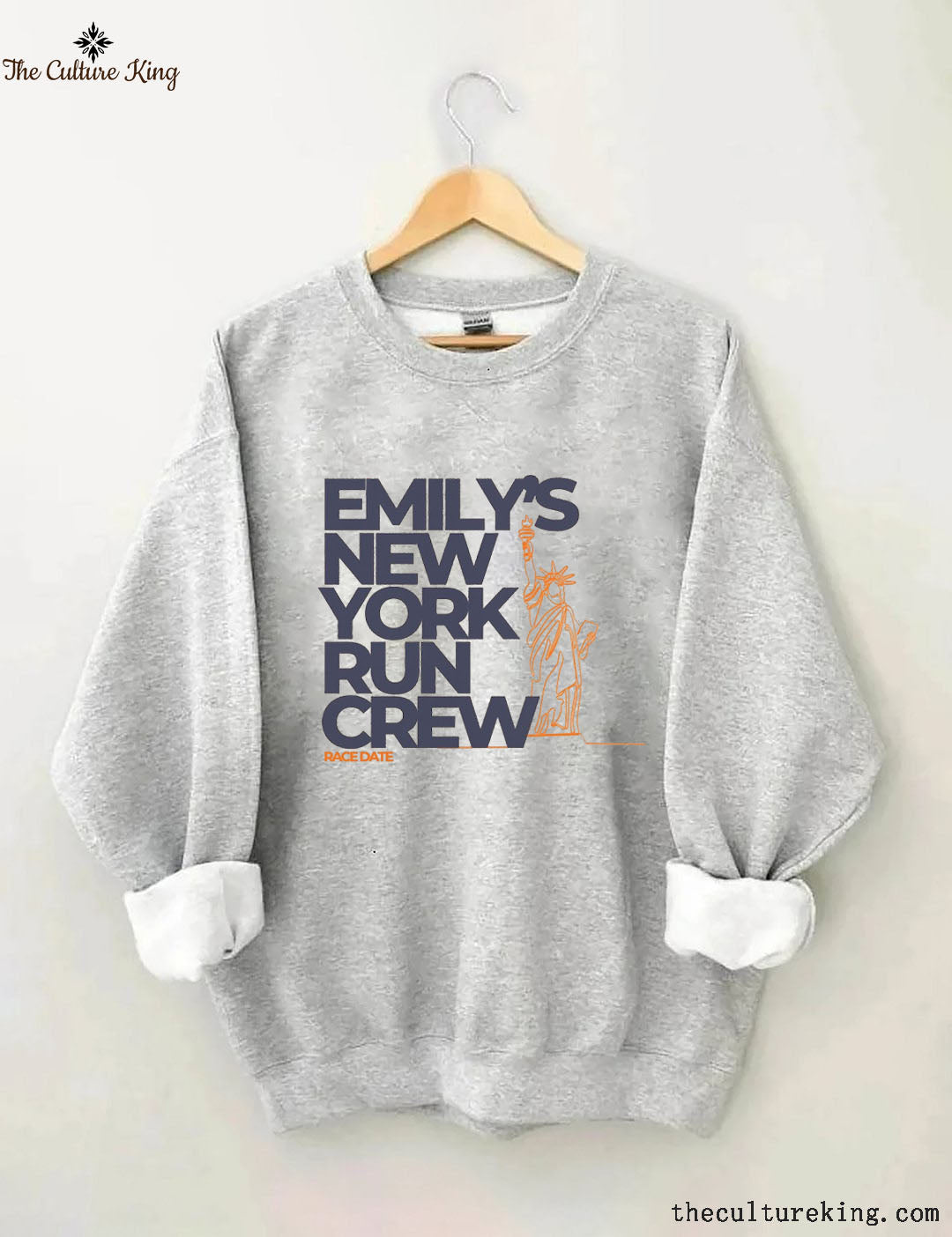 Personalized New York Running Support Crew Sweatshirt