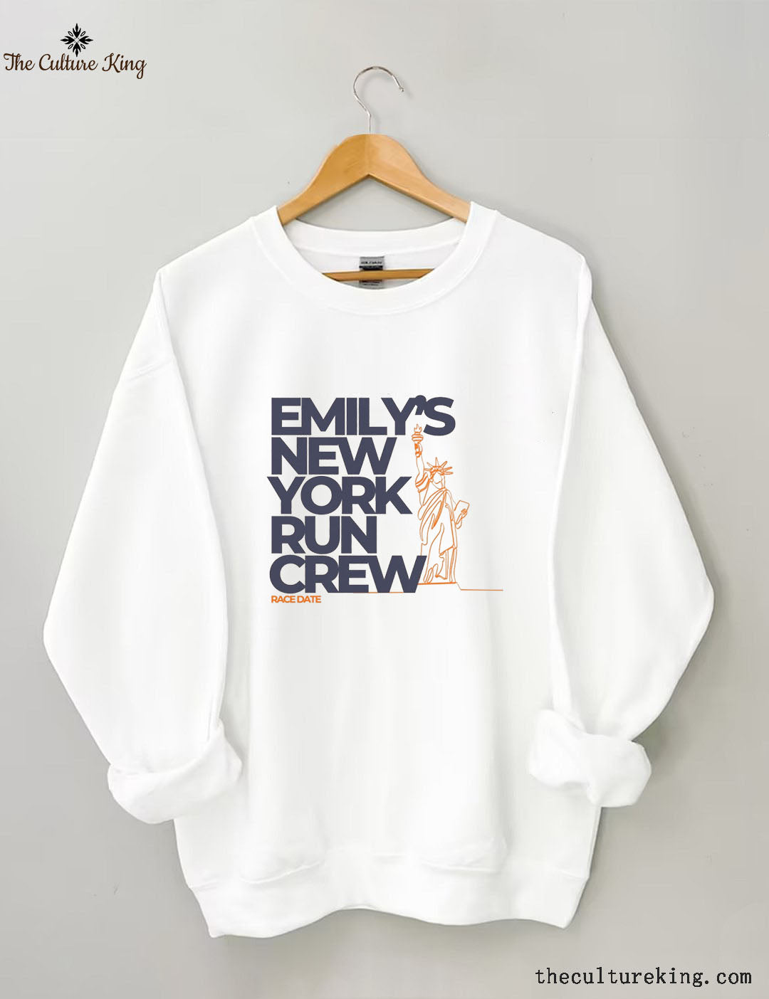 Personalized New York Running Support Crew Sweatshirt