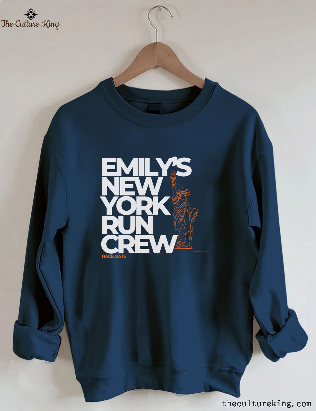 Personalized New York Running Support Crew Sweatshirt