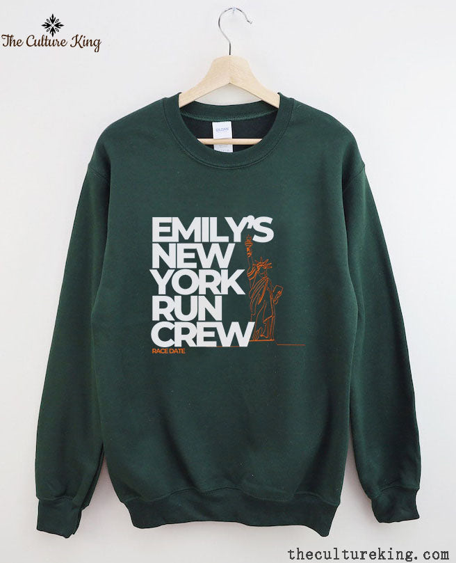 Personalized New York Running Support Crew Sweatshirt