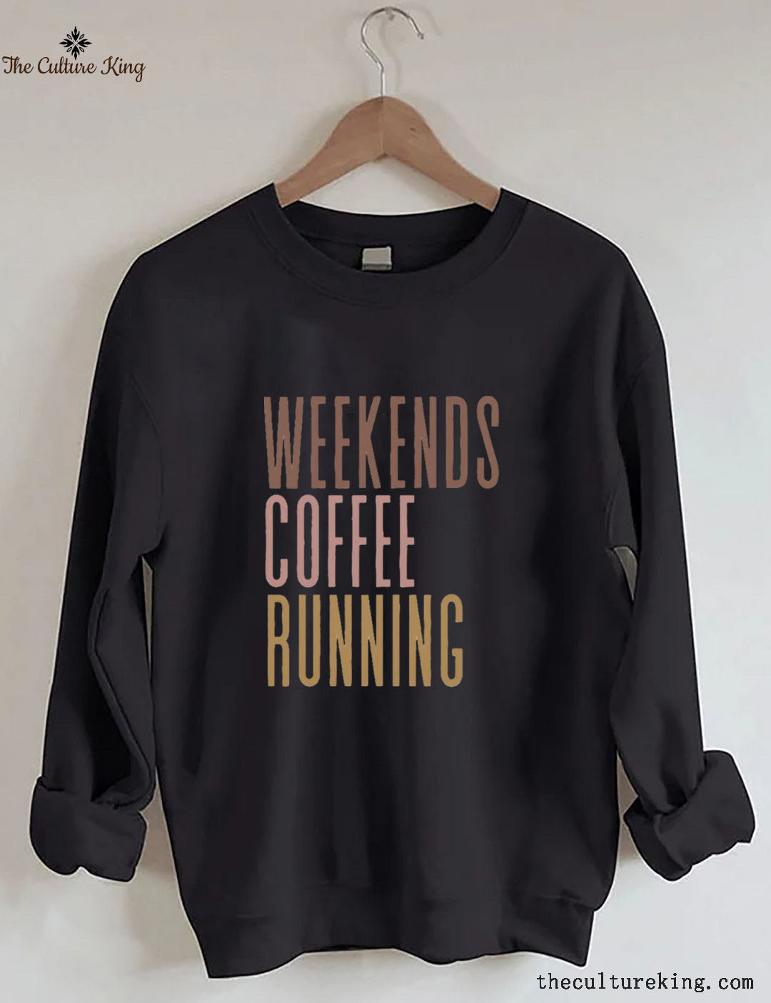 Weekends Coffee Running Sweatshirt