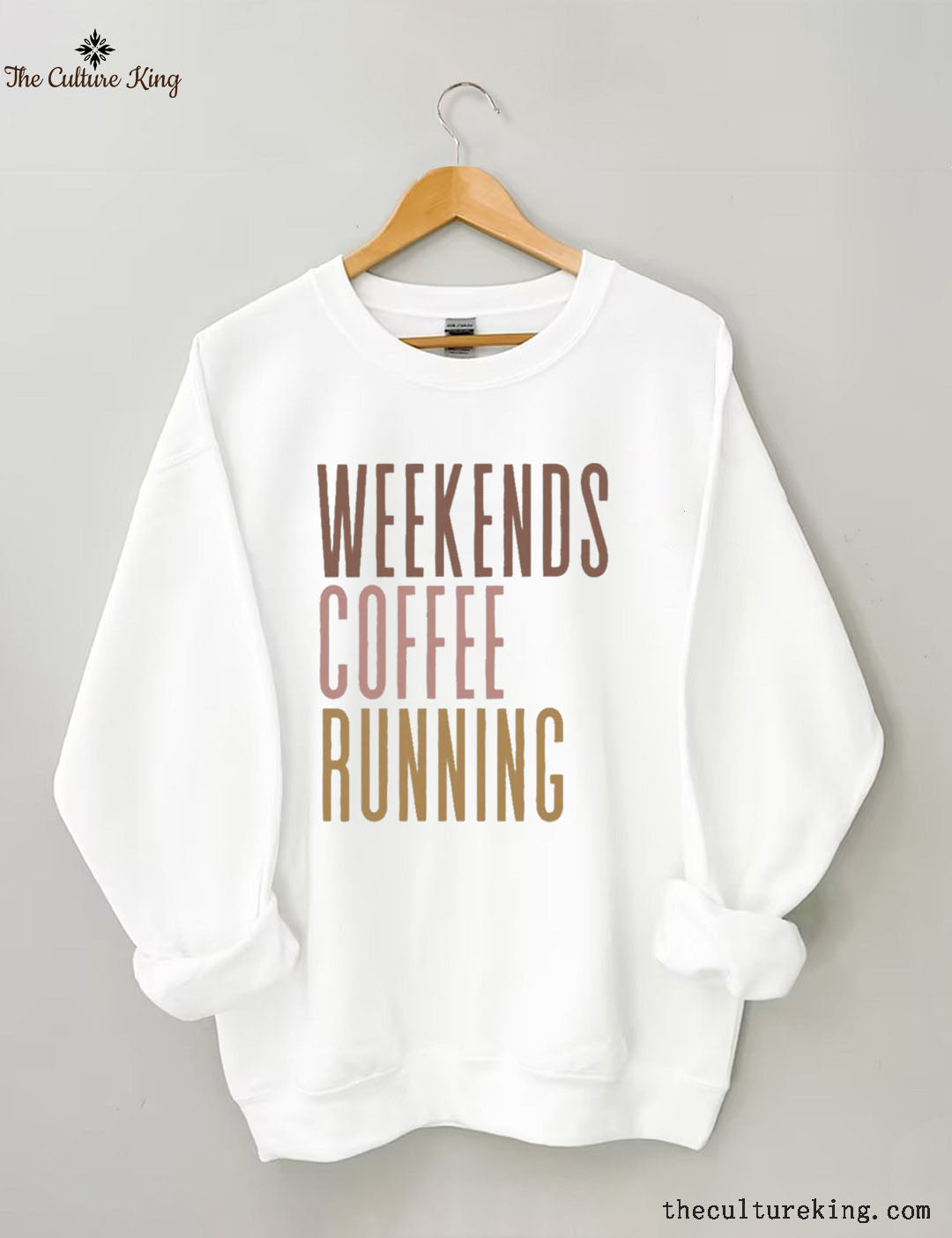 Weekends Coffee Running Sweatshirt