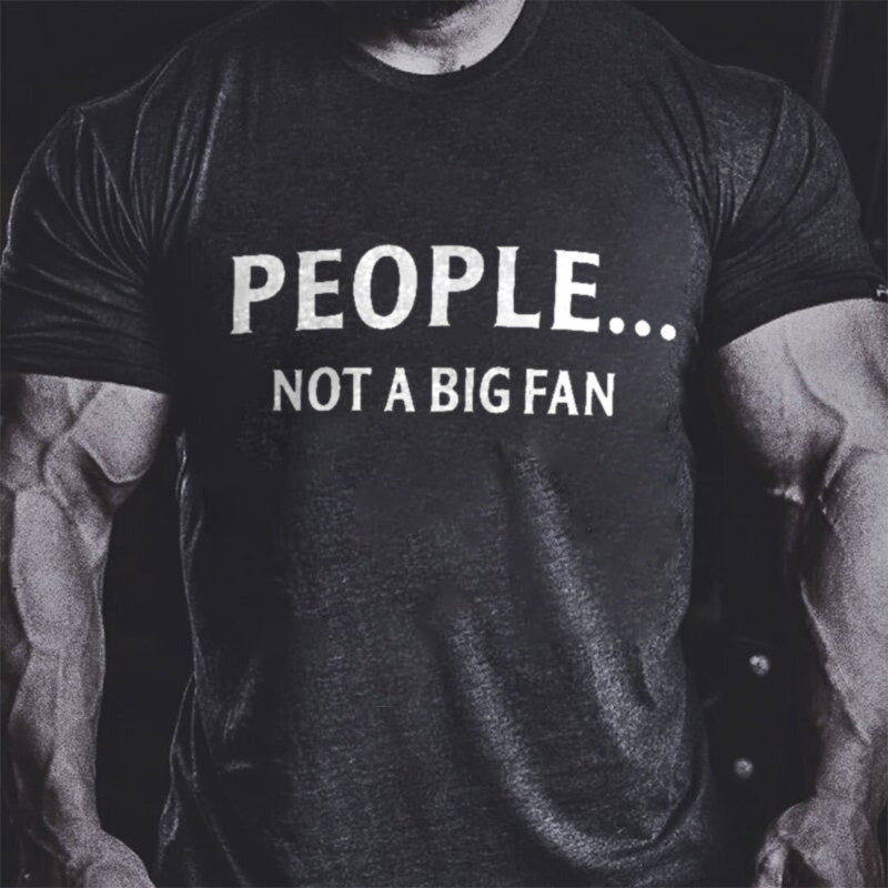 Vikings People... Not A Big Fan Printed Men's T-shirt