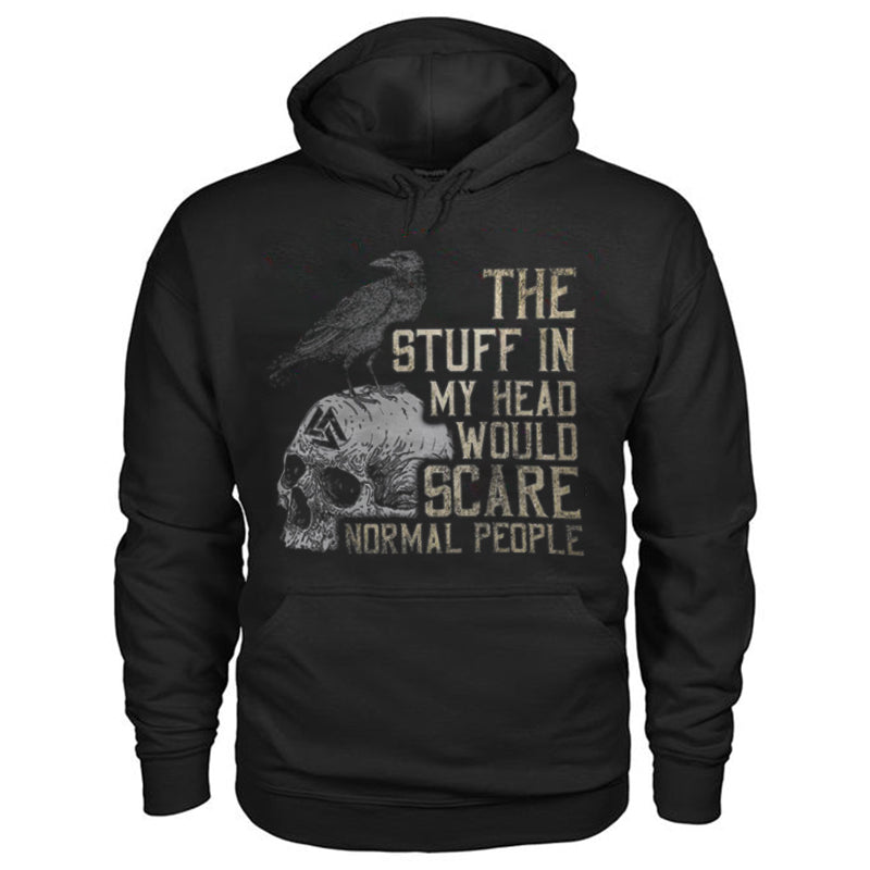 Vikings The Stuff In My Head Printed Men's Hoodie