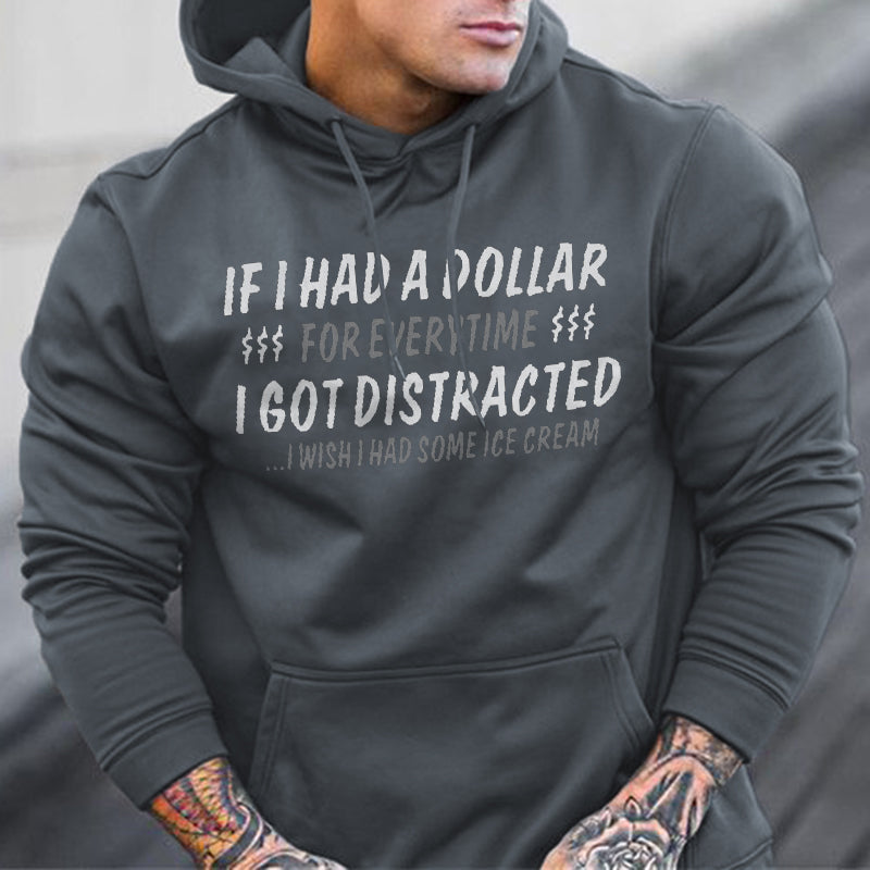 Vikings If I Had A Dollar Printed Casual Men's Hoodie