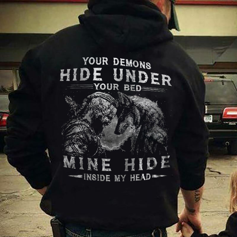 Your Demons Hide Under Your Bed Print Men???¡§o?¡§¡§s Hoodie