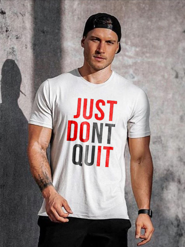 Just Done Quit Printed Men's Casual T-Shirt