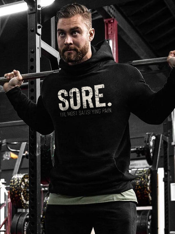 Sore. The Most Satisfying Pain Printed Men's Hoodie