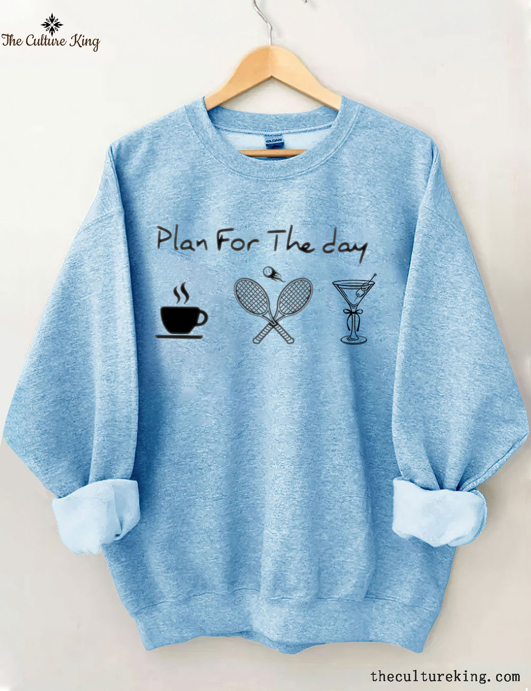 Plan For The Day Coffee Tennis Martini Sweatshirt